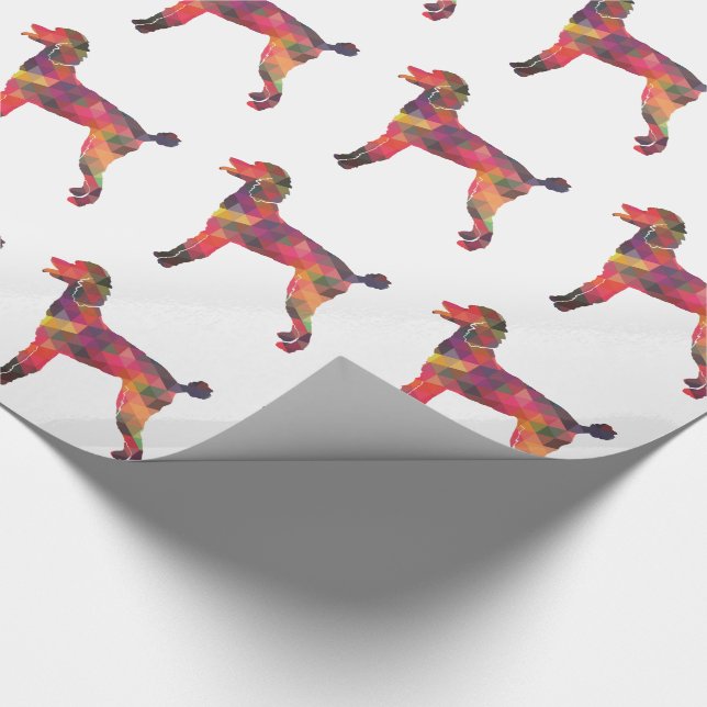Papel De Regalo Poodle Geo Silhouette Multi (Esquina)