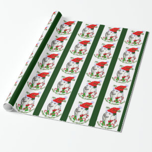 Papel De Regalo Poodle Navidades Merry
