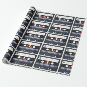 Papel De Regalo Pop Art Cassette Retro