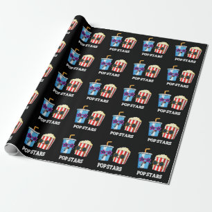 Papel De Regalo Pop Stars Funny Soda Pop Popcorn Pun Dark BG