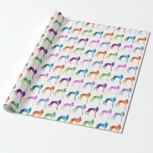 Papel De Regalo Popart. de onda de marioneta multicolor