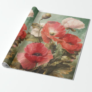 Papel De Regalo poppies on wrapping paper
