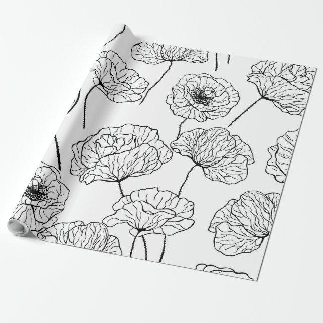 Papel De Regalo Poppy Garden (Desenrollado)