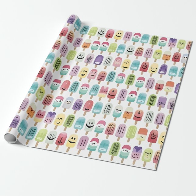 Papel De Regalo Popsias sonrientes (Desenrollado)