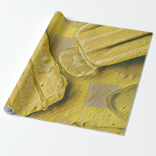 Papel De Regalo Popsicas de helado amarillo