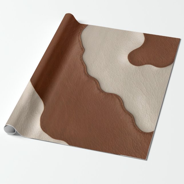 Papel De Regalo Popular Luxury Elegant Faux Cow Leather Collection (Desenrollado)
