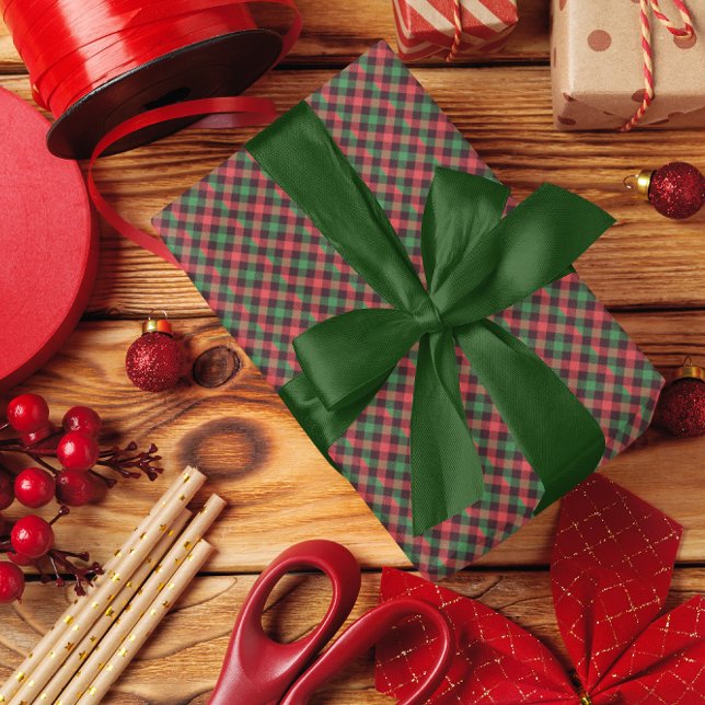 Papel De Regalo Popular Red Green Green Plage (Mad for Plaid!)