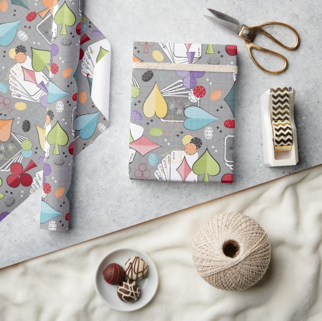 Papel De Regalo Póquer retro (Artesanía)