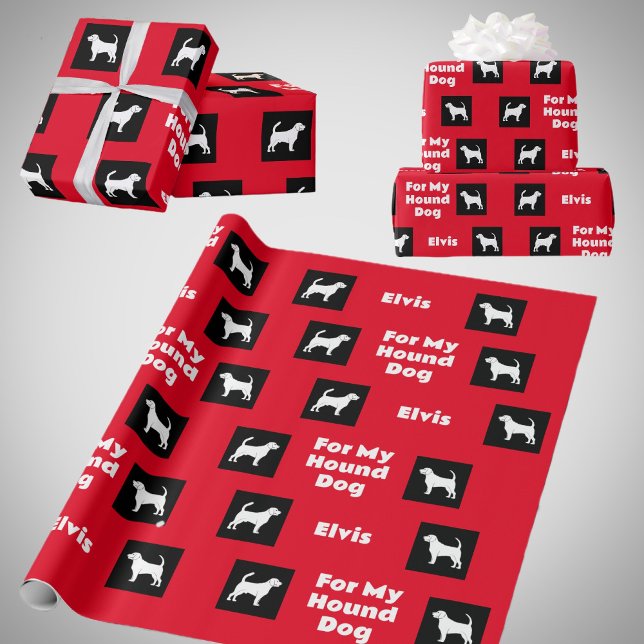 Papel De Regalo Por mis siluetas de perro silvestres rojas (Subido por el creador)