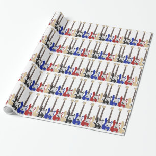 Papel De Regalo Porciones de guitarras, abrigo de regalo