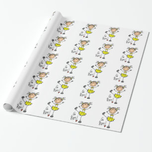 Papel De Regalo Porrista del equipo amarillo Go