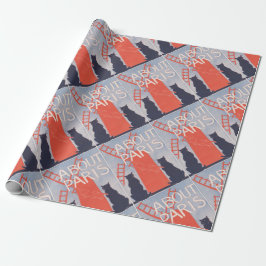 Papel De Regalo Portada vintage del libro de París