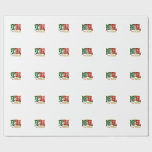 Papel De Regalo Portugal Fútbol 2026 Fútbol Negrita País Tipografí