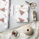 Papel De Regalo Posah Christmas Tree | Glam Rosa Gold Luxurious<br><div class="desc">¡Esta es la temporada para celebrar y entretener! Glamoroso cobre metálico falso e impresionante paleta de oro rosa fiesta de vacaciones de árbol abstracto, alojamiento y colección de accesorios de regalo. Este divertido diseño festivo cuenta con un llamativo y brillante árbol de Navidad con una bandeja de pintura friki realzada...</div>