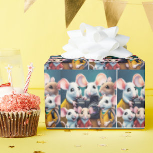 Papel De Regalo Posando ratones con cámara