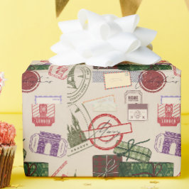 Papel De Regalo Postage christmas