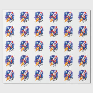 Papel De Regalo Póster de Aventura Espacial   La Aventura Espera E