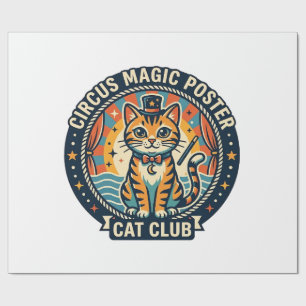 Papel De Regalo Póster de Magia de Circo Gato Diseño de Gatito Lin