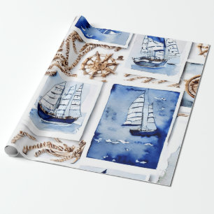 Papel De Regalo Poster de tema náutico