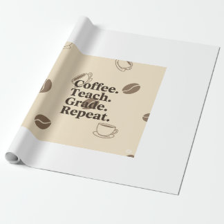 Papel De Regalo Poster Mínimo De Citas De Maestros - "Café. Enseña