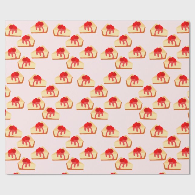 Papel De Regalo Postre de queso de cereza (Superficie plana)