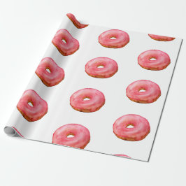 Papel De Regalo Postre rosado del dulce de los anillos de espuma