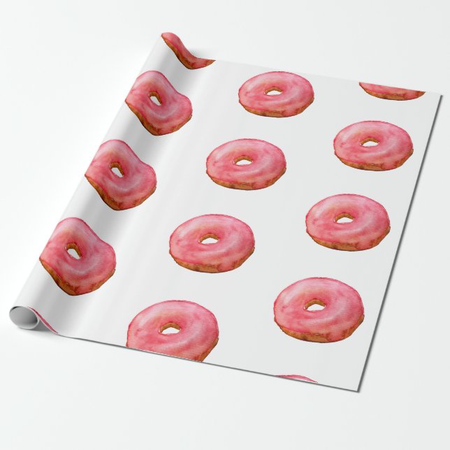 Papel De Regalo Postre rosado del dulce de los anillos de espuma (Desenrollado)