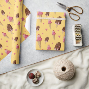 Papel De Regalo Postres Cute Ice Cream