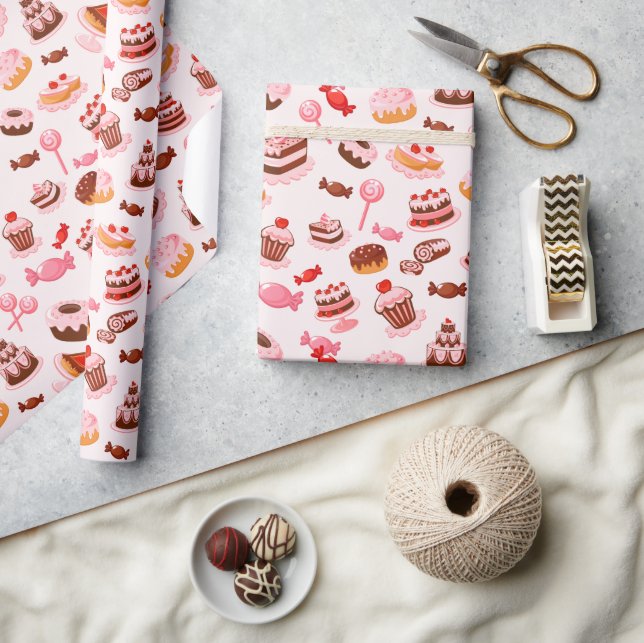 Papel De Regalo Postres dulces (Artesanía)