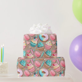 Papel De Regalo Postres Dulces de Celebración