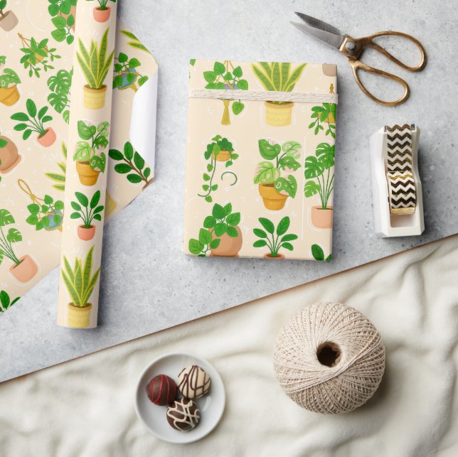 Papel De Regalo Potado con amor (Artesanía)