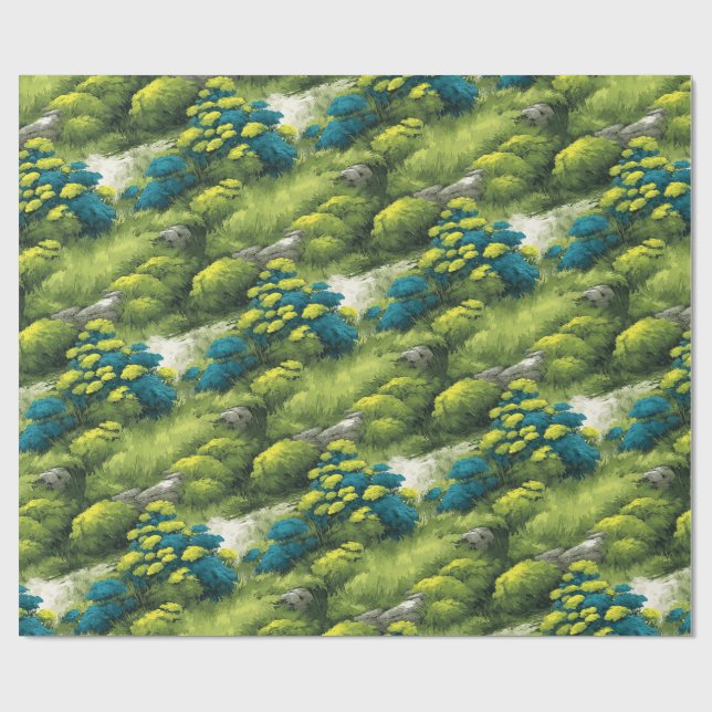 Papel De Regalo Pradera de bosque (Superficie plana)