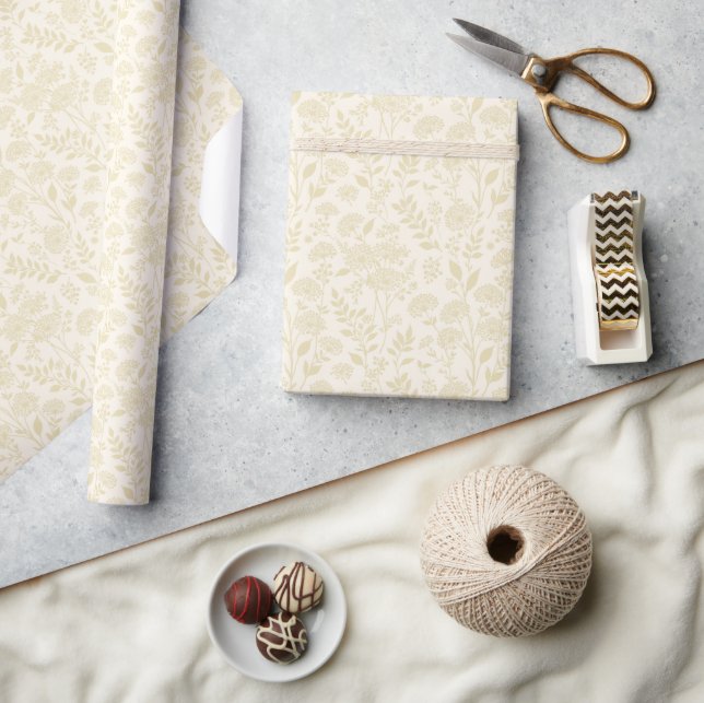 Papel De Regalo Pradera de Diente de León Trigo Dorado - Neutral (Artesanía)