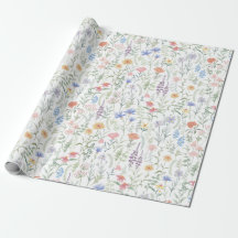 Pradera de flores silvestres femenina coqueta