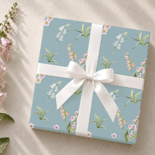 Papel de regalo pradera de flores silvestres paste