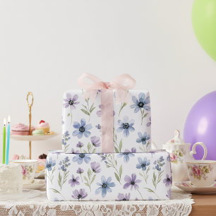 Papel De Regalo Prado de flores silvestres púrpuras