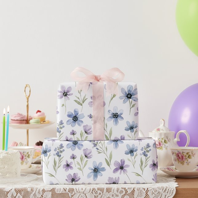 Papel De Regalo Prado de flores silvestres púrpuras (Subido por el creador)