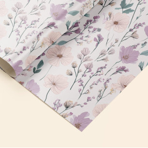Papel De Regalo Prado de Lavanda y Rubor