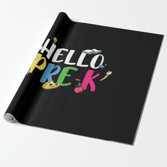 Papel De Regalo Pre Kindergarten Hello Pre Kindergarten (Desenrollado)