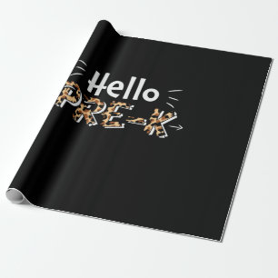 Papel De Regalo Pre Kindergarten Hello Pre Kindergarten Leopard