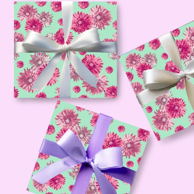 Papel De Regalo Preciosa Flor de Gerbera de Rosa (Subido por el creador)