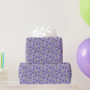Papel De Regalo Preciosas Pensamientos Rosas, Morados y Amarillos