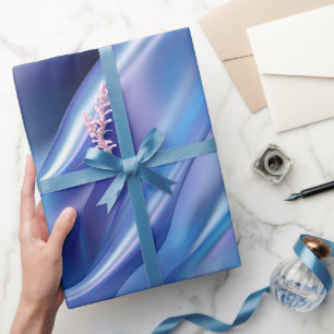 Papel De Regalo Precioso Desfile Nupcial Azul Purpura Soñador