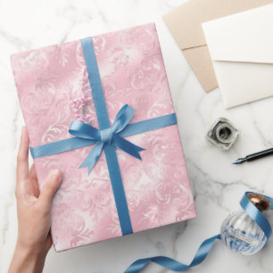 Papel De Regalo Precioso Glam Rosado Rubor Elegante Ducha Nupcial