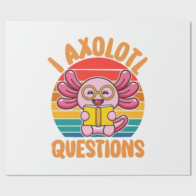 Papel De Regalo Preguntas de Ajolote (Superficie plana)