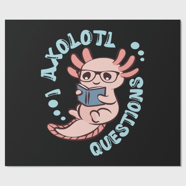Papel De Regalo Preguntas de Ajolote (Superficie plana)