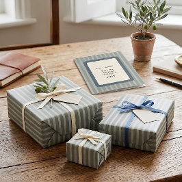 Papel de regalo Premium de Raya Vintage Azul Pizar