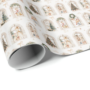 Papel De Regalo Preparaciones tradicionales de Navidad familia de