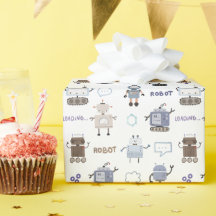 Prepárate para la Diversión Robot Feliz Cumpleaños