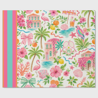 Papel de Regalo Preppy de Palm Beach